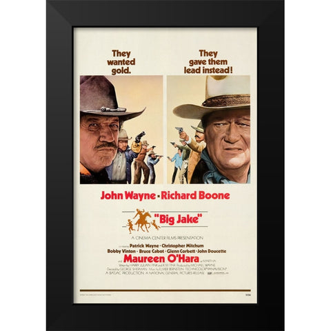 Big Jake 2 Black Modern Wood Framed Art Print by Screendoor