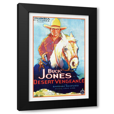 Buck Jones Desert Vengeance Black Modern Wood Framed Art Print with Double Matting by Screendoor