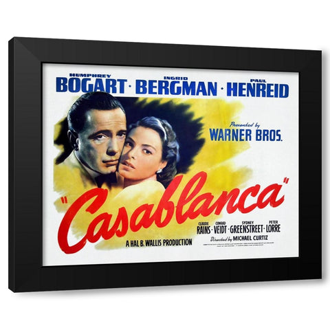 Casablanca 2 Black Modern Wood Framed Art Print with Double Matting by Screendoor