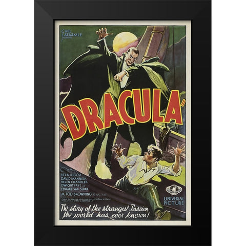 Dracula Black Modern Wood Framed Art Print by Screendoor