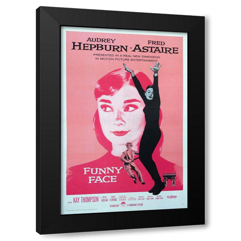 Funny Face Black Modern Wood Framed Art Print with Double Matting by Screendoor