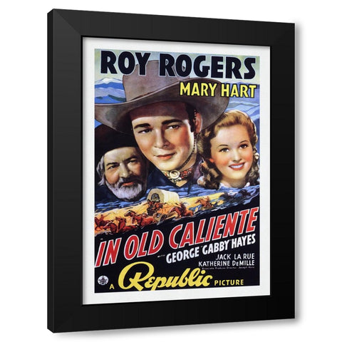 In Old Caliente Black Modern Wood Framed Art Print with Double Matting by Screendoor