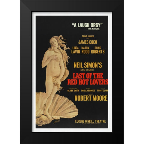 Last Of The Red Hot Lovers Black Modern Wood Framed Art Print by Screendoor