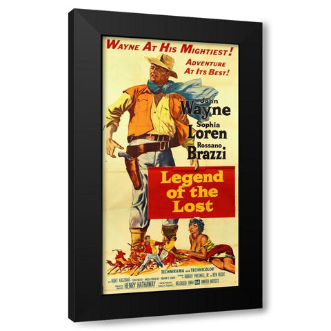 Legend of The Lost Black Modern Wood Framed Art Print with Double Matting by Screendoor