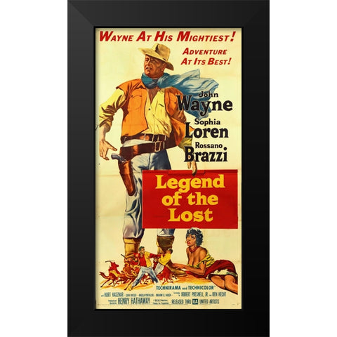 Legend of The Lost Black Modern Wood Framed Art Print by Screendoor