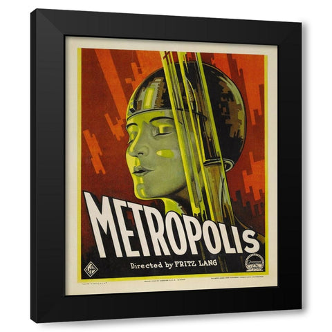 Metropolis US Black Modern Wood Framed Art Print with Double Matting by Screendoor