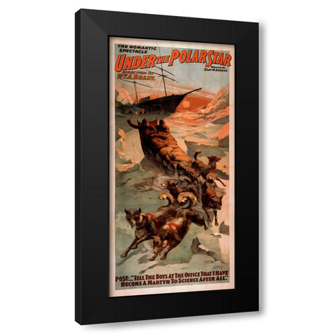 Under The Polar Star Black Modern Wood Framed Art Print by Screendoor