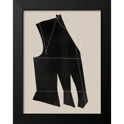 Stitch I Black Modern Wood Framed Art Print by CAG