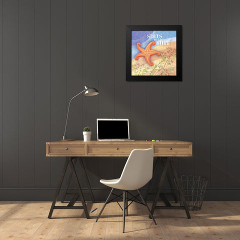 Stars in the Surf Black Modern Wood Framed Art Print by Archer, Nancy