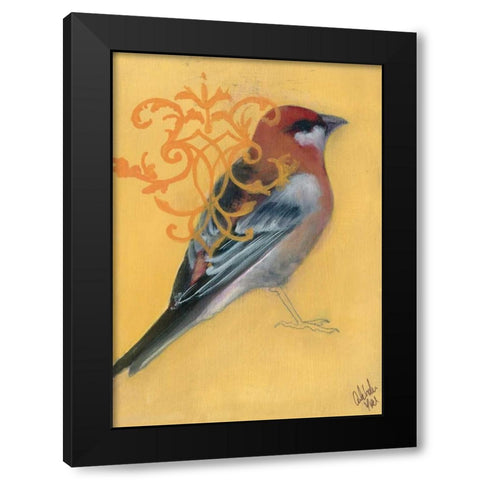 Bird Study I Black Modern Wood Framed Art Print with Double Matting by Adkin, Arielle