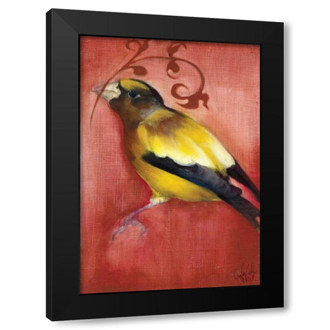 Bird Study VI Black Modern Wood Framed Art Print with Double Matting by Adkin, Arielle