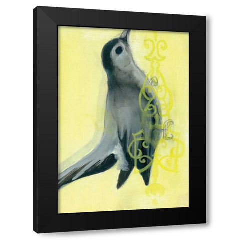 Bird Study VIII Black Modern Wood Framed Art Print with Double Matting by Adkin, Arielle