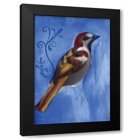 Bird Study XI Black Modern Wood Framed Art Print with Double Matting by Adkin, Arielle