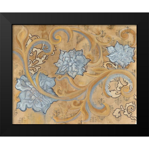 White and Gold Black Modern Wood Framed Art Print by Adkin, Arielle