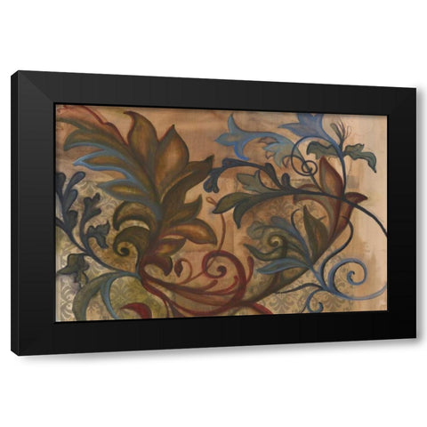 Scrollwork II Black Modern Wood Framed Art Print with Double Matting by Adkin, Arielle
