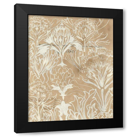 Artichoke Patterns I Black Modern Wood Framed Art Print with Double Matting by Adkin, Arielle