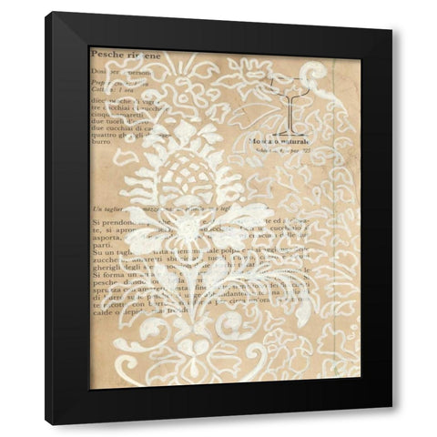 Artichoke Patterns II Black Modern Wood Framed Art Print with Double Matting by Adkin, Arielle