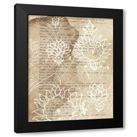 Artichoke Patterns VI Black Modern Wood Framed Art Print with Double Matting by Adkin, Arielle