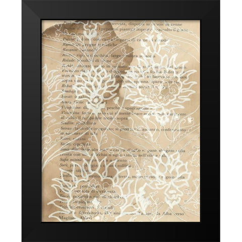 Artichoke Patterns VI Black Modern Wood Framed Art Print by Adkin, Arielle