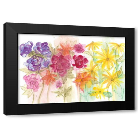 Spring Garden I Black Modern Wood Framed Art Print with Double Matting by Adkin, Arielle