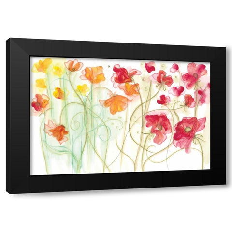 Spring Garden II Black Modern Wood Framed Art Print with Double Matting by Adkin, Arielle