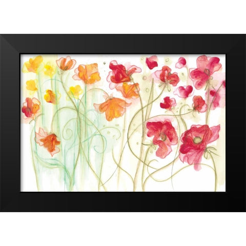 Spring Garden II Black Modern Wood Framed Art Print by Adkin, Arielle