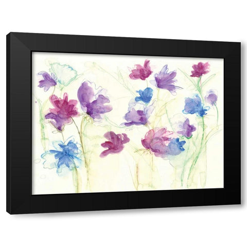 Spring Garden VII Black Modern Wood Framed Art Print with Double Matting by Adkin, Arielle