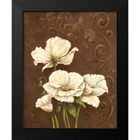 Moonlight Poppies I Black Modern Wood Framed Art Print by Adams, J.