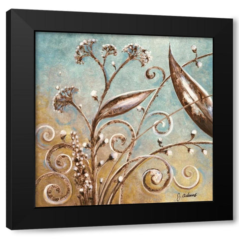 Fall Meadow I Black Modern Wood Framed Art Print with Double Matting by Adams, J.
