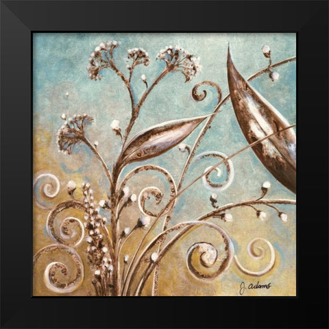 Fall Meadow I Black Modern Wood Framed Art Print by Adams, J.