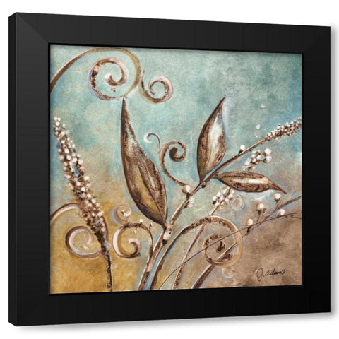 Fall Meadow II Black Modern Wood Framed Art Print with Double Matting by Adams, J.