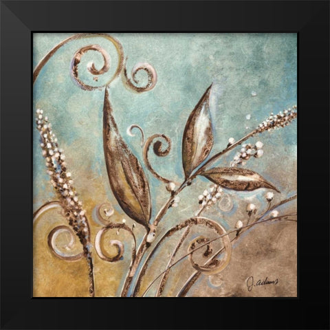 Fall Meadow II Black Modern Wood Framed Art Print by Adams, J.