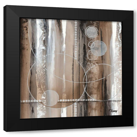 Whirligig I Black Modern Wood Framed Art Print with Double Matting by Angeney, Tamara