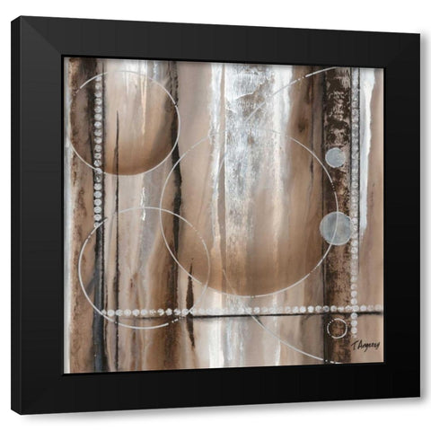 Whirligig II Black Modern Wood Framed Art Print with Double Matting by Angeney, Tamara