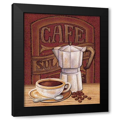 Cafe Mundo I Black Modern Wood Framed Art Print by Audrey, Charlene