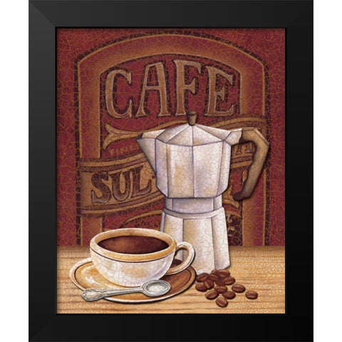 Cafe Mundo I Black Modern Wood Framed Art Print by Audrey, Charlene