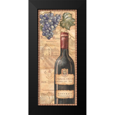 Vineyards - Red Black Modern Wood Framed Art Print by Audrey, Charlene