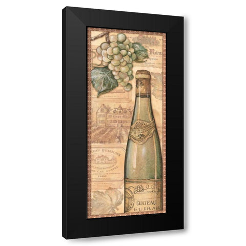 Vineyards - White Black Modern Wood Framed Art Print with Double Matting by Audrey, Charlene