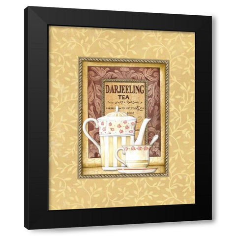 Darjeeling Tea Black Modern Wood Framed Art Print by Audrey, Charlene