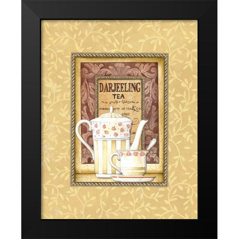 Darjeeling Tea Black Modern Wood Framed Art Print by Audrey, Charlene