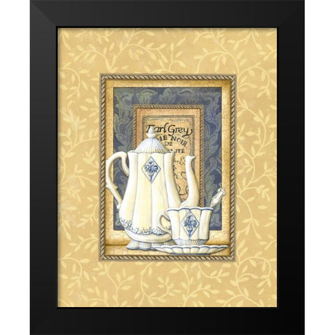 Earl Grey Black Modern Wood Framed Art Print by Audrey, Charlene