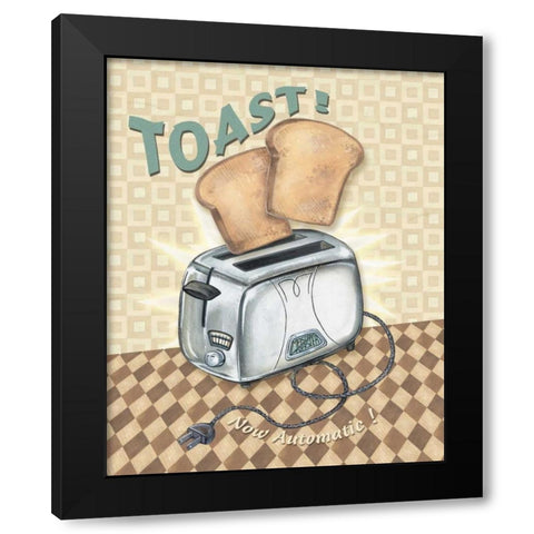Nifty Fifties - Toast Black Modern Wood Framed Art Print with Double Matting by Audrey, Charlene