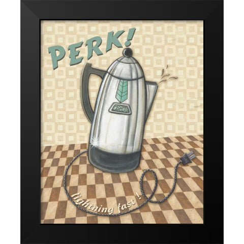 Nifty Fifties - Perk Black Modern Wood Framed Art Print by Audrey, Charlene