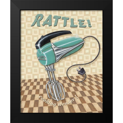 Nifty Fifties - Rattle Black Modern Wood Framed Art Print by Audrey, Charlene