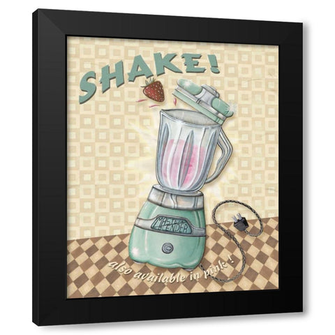 Nifty Fifties - Shake Black Modern Wood Framed Art Print by Audrey, Charlene