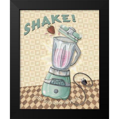 Nifty Fifties - Shake Black Modern Wood Framed Art Print by Audrey, Charlene