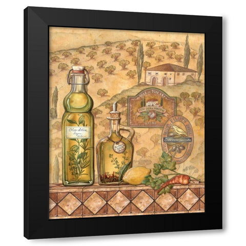 Flavors of Tuscany II Black Modern Wood Framed Art Print with Double Matting by Audrey, Charlene