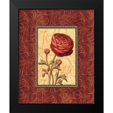 Red Passion I Black Modern Wood Framed Art Print by Audrey, Charlene