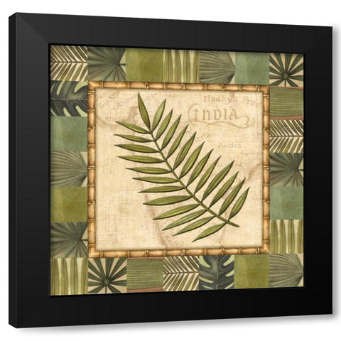 Tropical Leaf I Black Modern Wood Framed Art Print with Double Matting by Audrey, Charlene