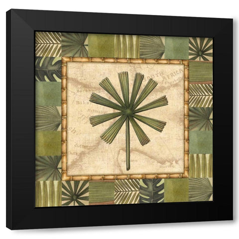 Tropical Leaf II Black Modern Wood Framed Art Print with Double Matting by Audrey, Charlene